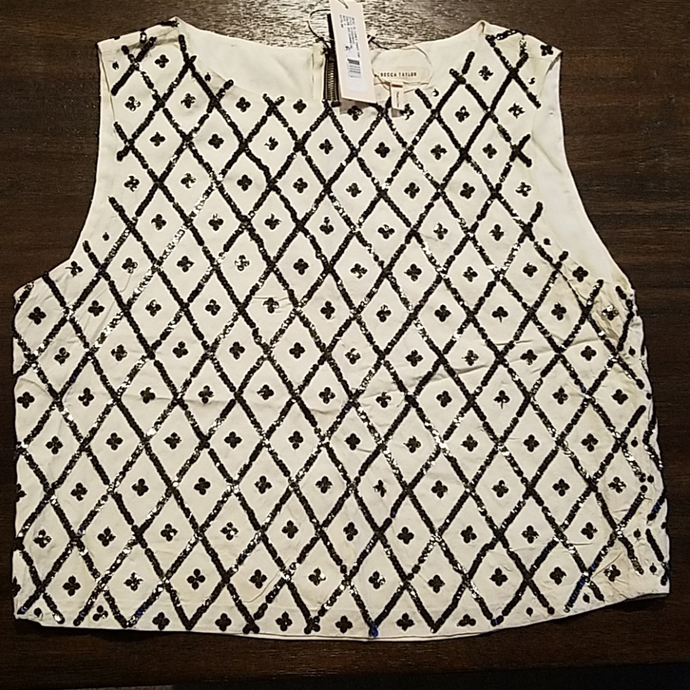 Rebecca Taylor Lurex Twist Top